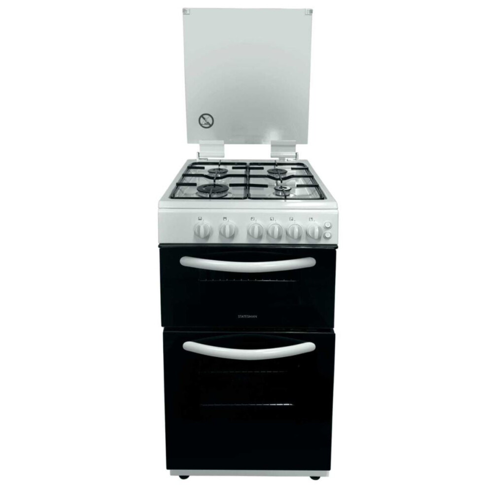 Statesman Galaxy 50cm Gas Cooker - Twin Cavity - White - GTL50W - Image 2