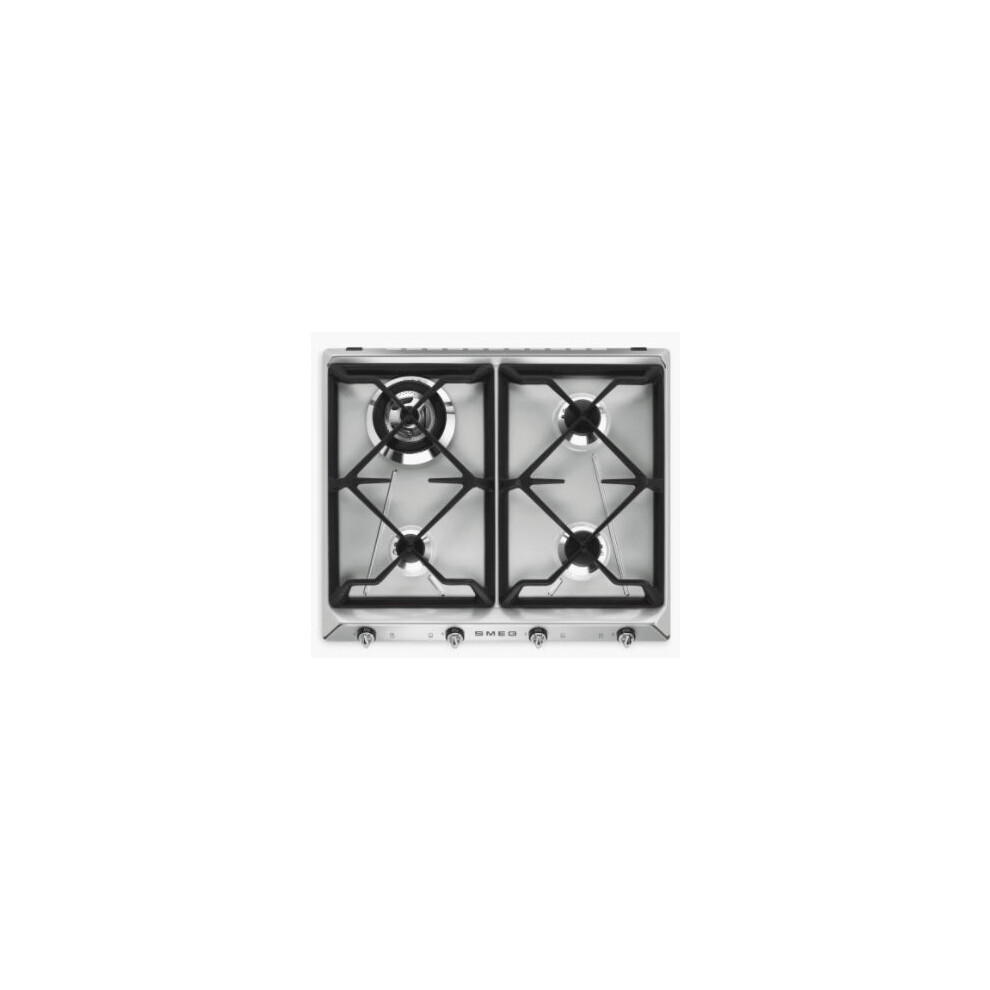 Smeg Victoria 4 Burner Gas Hob - 59.5 cm - Stainless Steel - Cast Iron SR964XGH Victoria - Image 7