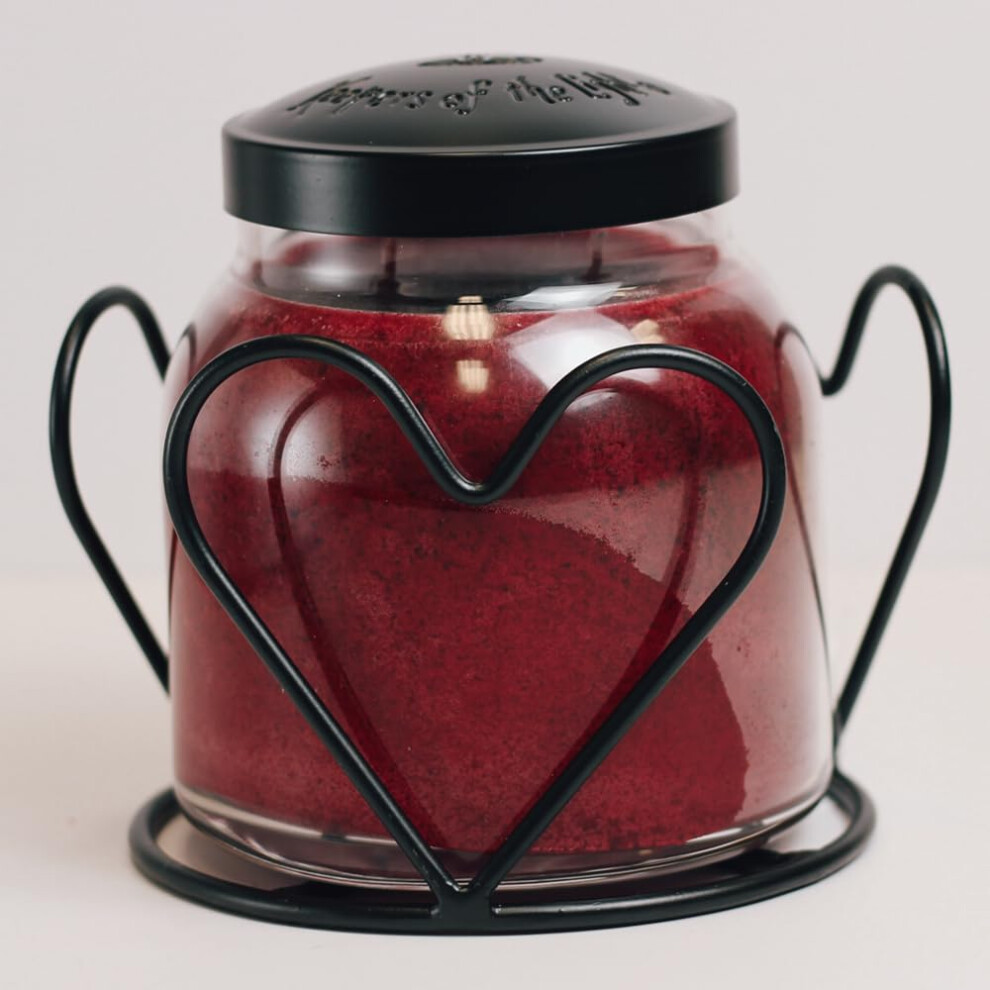 Porte-bougie en métal - Porte-bougie en forme de cur noir - Convient aux bocaux Papa ou Mama - Accessoires pour bougies rustiques
