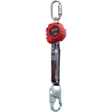 3M Protecta 3100403 Self -Conding Lifeline Rebel 6 '(18M) Web Stah Snap Hook i karabinek czarny/czerwony