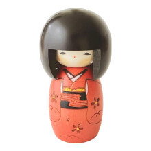 Usaburo Sosaku Kokeshi baba Osanago piros sznu kis mretu Japnban kszlt