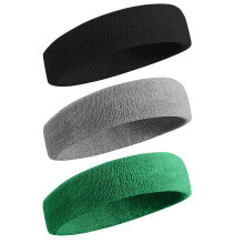 BEAcE Schweibnder Sport-Stirnband fr Mnner und Frauen feuchtigkeitsableitendes, sportliches Baumwoll-Frottee-Schweiband fr Tennis, Basketball