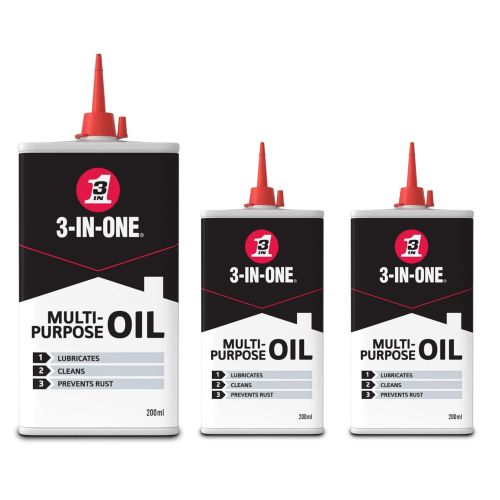 3 x 200ml 3-in-One Original Multi-Purpose Oil Spray Drip Bottle