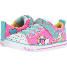 Skechers Barn Flickor Twinkle Toes Sparkle Lite-Unicorn Craze Sneakers, Neon Rosa/Multi, 6 toddler