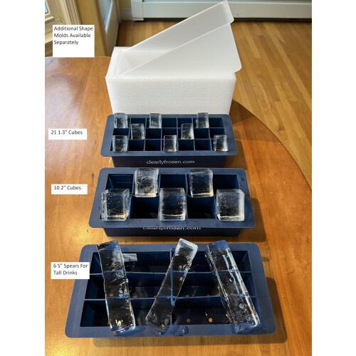ClearlyFrozen Högkapacitets (10 x 2 tum) Isbitsform / Isbitar Maker 2