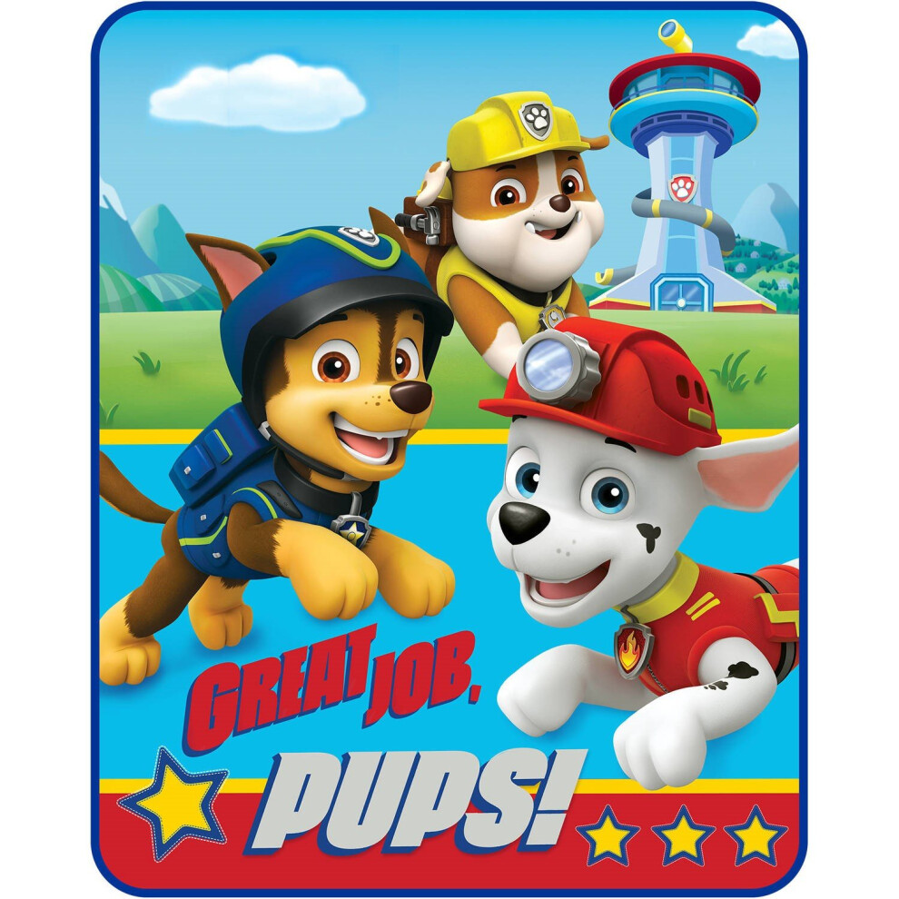Paw Patrol Throw Blanket Style  Red & Blue