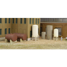 Walthers Cornerstone N Scale Modulars Lagertanks, 6 Stck