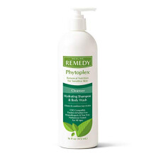 Medline Remedy Klinisk Hydrerande Schampo & Duschgel (16 fl oz), Vaniljdoft, Rengöring, Ingen sköljning