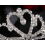 Lovelyshop Μίνι Στέμμα Καρδιάς με Ριζόλιθους για Γάμο και Πάρτι 4
