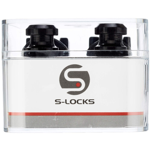 Schaller 14010401 Security Straplocks  Black Chrome