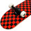 KPC Pro Skateboard Completo Checker nero e rosso 4