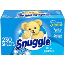 Hojas de Secadora Suavizante Snuggle, Blue Sparkle, 230 Unidades