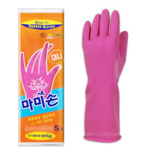 Mamison Quality Kitchen Rubber Gloves Pink (1 Pairs, Small). Non-Slip Reusable Kitchen & Cleaning Natural Latex Rubber Gloves