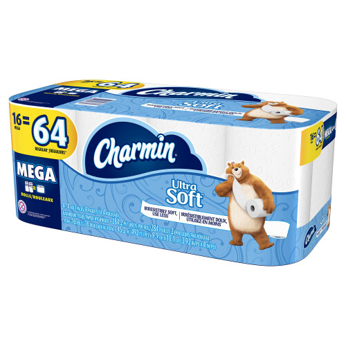 Charmin Ultra Soft Toalettpapper 16 Mega Rullar, 16-Pack