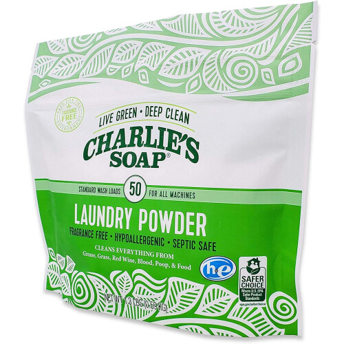 Charlie's Soap - Άοσμο Σκόνη Πλυντηρίου 50 Πλύσεις (Τρεις Σακούλες 50 Πλύσεων, 150 Συνολικά) 2