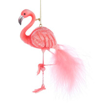 Kurt Adler Pink Flamingo Christmas Ornament