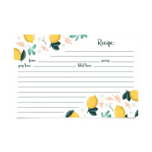 Rezeptkarten notieren und markieren | Zitronenschalen-Druck, doppelseitig, 10,2 x 15,2 cm, 50er-Set