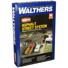 Walthers Cornerstone Series Kit HO Scale Full Set Asphalt Street System