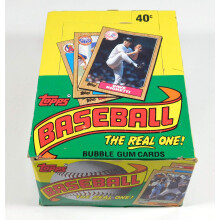 Topps 1987 Baseball Wax Pack Trading Card Box (36 Balení) Možné Karty Nováčků vč. Barryho Bondse, Palmeira a Larkina