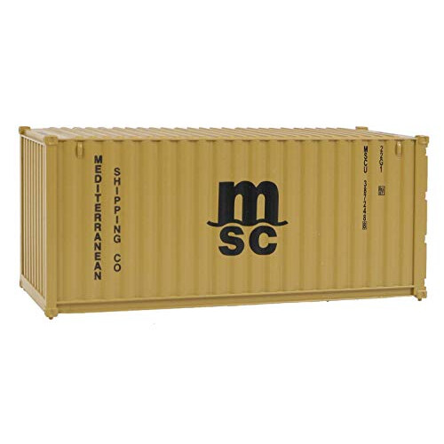Walthers SceneMaster RS MSC Καφέ Κοντέινερ, 20', Μεσογειακή Ναυτιλία 1