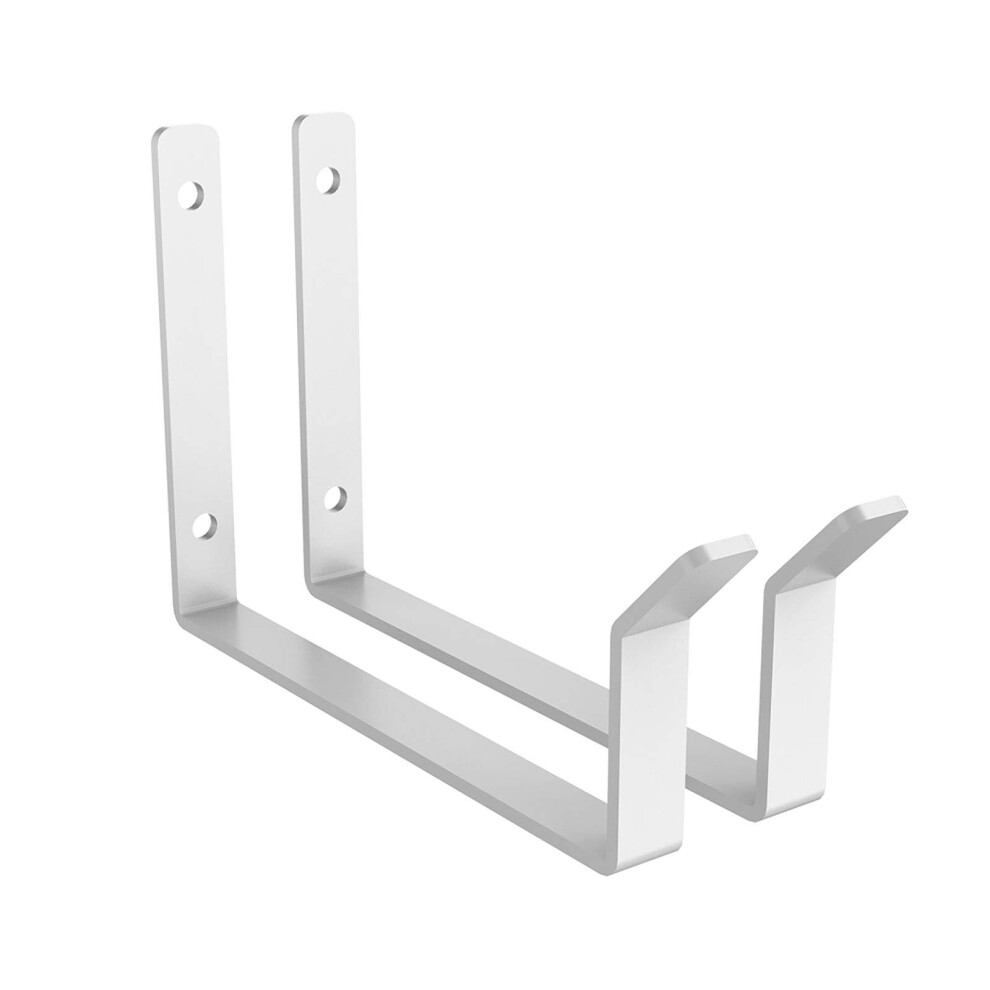 FLEXIMOUNTS 2-Pack Add-On Storage Utility Hook Accessory for Garage Ceiling Storage Rack, White
