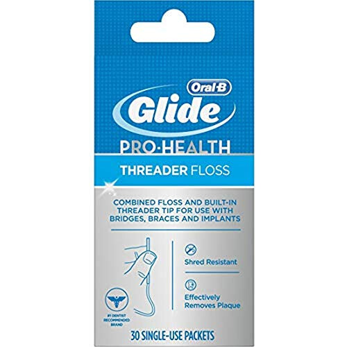 Oral-B Threader Floss, 30 Pezzi: 6 buste da 5 threader (Pacco Convenienza da 3)