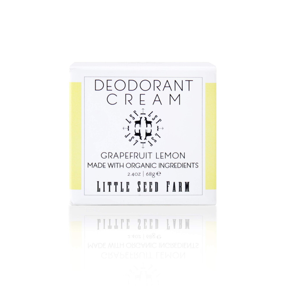 Little Seed Farm All Natural Deodorant Cream, Aluminum Free Deodorant For Women Or Men, 24 Ounce - Grapefruit Lemon