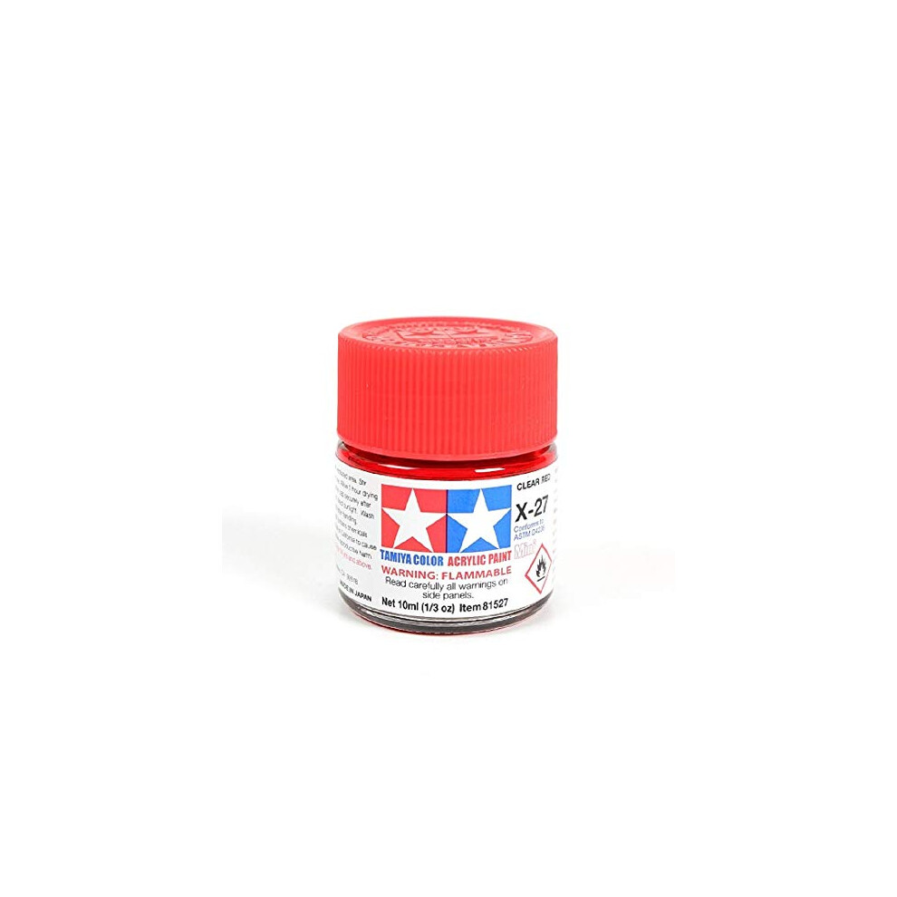 TAMX27 81527 Acrylic Mini X27 Clear Red 1/3 oz