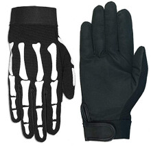 Hot Leathers GVM2007 Skelett-Mechaniker-Handschuhe (Schwarz XX-Large)
