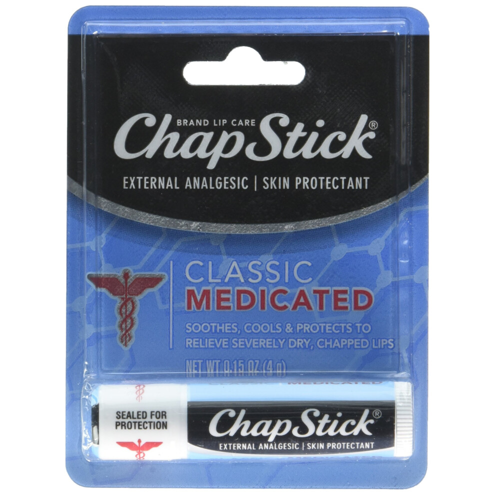 Chapstick Classic Medicated Lip Balm 015 Ounce Pack Of 12