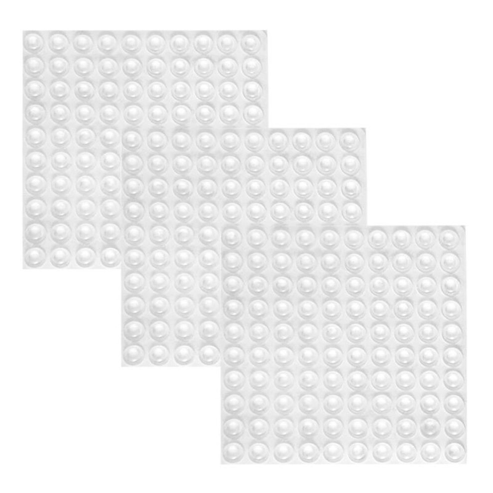 300 Pieces Clear Rubber Feet Adhesive Door Bumpers Pads Sound Dampening Cabinet Buffer Pads, 85 By 25 Mm (Clear) 710280369369