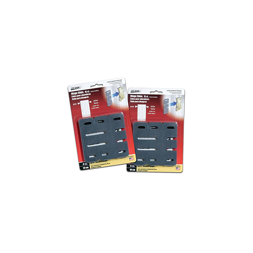 EZ-Shim Inc. HS400BP 4"" Quick Align Hinge Shim (Deux paquets de 15)