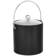 Kraftware Bartenders choice Fun colors collection Ice Bucket 3-Quart Black Double Wall construction Keep Ice Perfectly chilled Hotel Ice Bucket g
