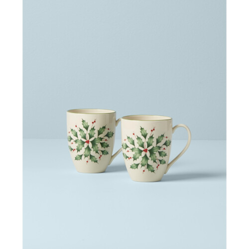 Lenox 870002 Holly Mug 2-Piece Set 2