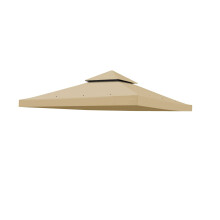Vervangende 10'X10' Gazebo Luifel bovenkant Patio Pavilion Dekzeil Sunshade polyester Dubbele Tiers-Beige