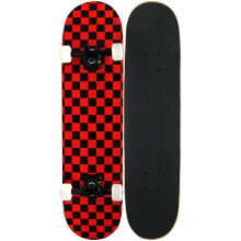 KPC Pro Skateboard Completo Checker nero e rosso