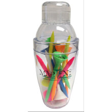 ProActive Sports Martini Golf Mini-Shaker mit 3-1/4"" langlebigen Kunststoff-Tees, 12er-Pack in verschiedenen Farben