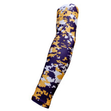 Nieuw! Paars-Geel-Witte Digitale Camo Arm Mouw - Vochtafvoerende Compressie (Jeugd Medium)