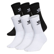 Calzini adidas Originals Trefoil Cushioned Crew (6 paia) Bianco/Nero Grandi