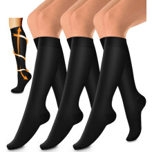 Calcetines de compresión Laite Hebe hombres y mujeres, Negro, LXL (3 pares)