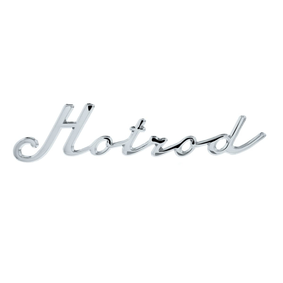 United Pacific S1001 Chrome""Hotrod"" Script Emblem With Stud 072017499900