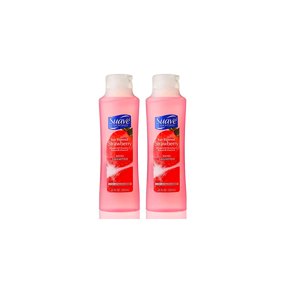Suave Essentials Sun Ripened Strawberry Shampoo 12 Oz - Packung Mit 2-image