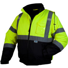 PYRAMEX RJ3210X5 Giacche serie RJ32 Giacca bomber Hi-Vis Lime con fodera trapuntata - Taglia 5X Large