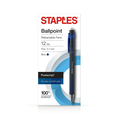 Staples Staples 808009 PostScriptRetratable Ballpo