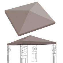 BenefitUSA Copertura superiore di ricambio per 10'X10' Gazebo Canopy Patio Pavilion Sunshade Plyester Single Tier (Taupe)