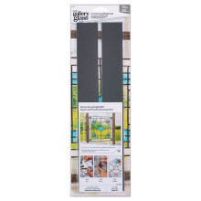 Galeria de vidro instant   neo linhas de chumbo 72 p   s 18 grossos 16690 preto