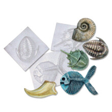 Roylco Fossil Forms - Ammonite Chirostenotes Claw Trilobit King Crab Gryodus