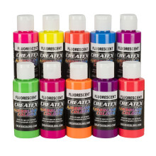 Createx Colors 5817-00 10 Color Fluorescent Set