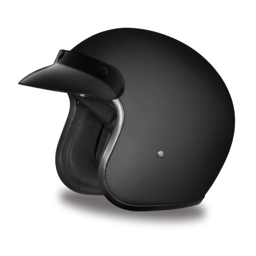 Daytona Helmets 3/4 Open Face Motorcycle Helmet - Dot Approved [Dull ] [4Xl] Black 643451109696