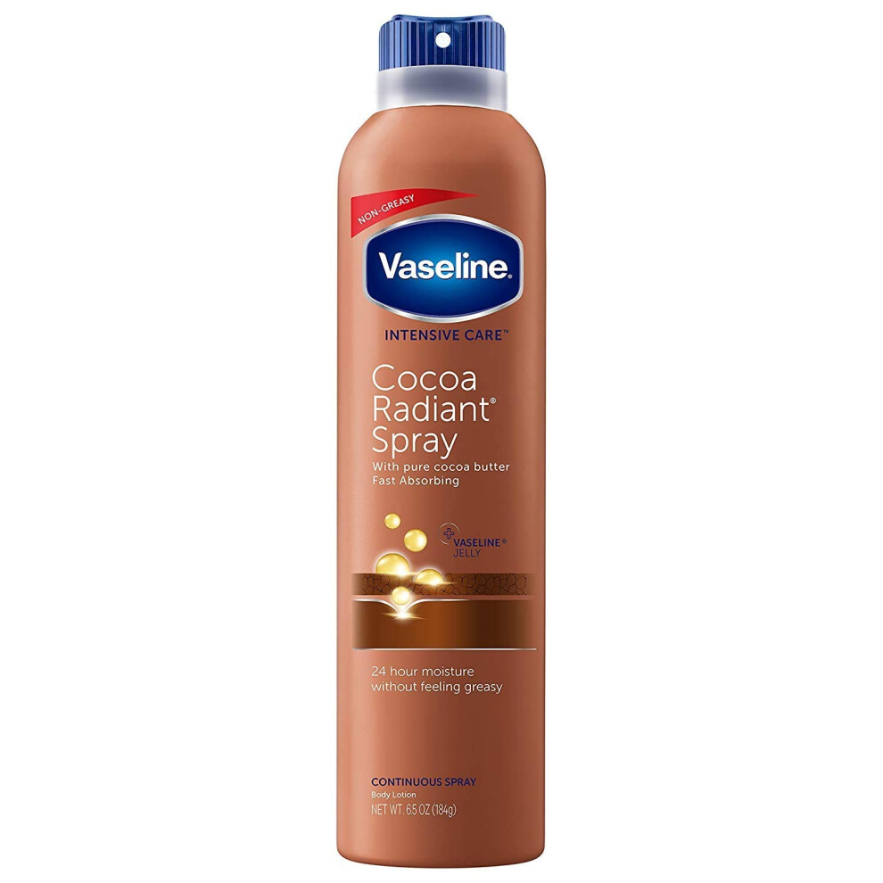 Vaseline Spray and go Moisturizer in cocoa Radiant, 65 Oz